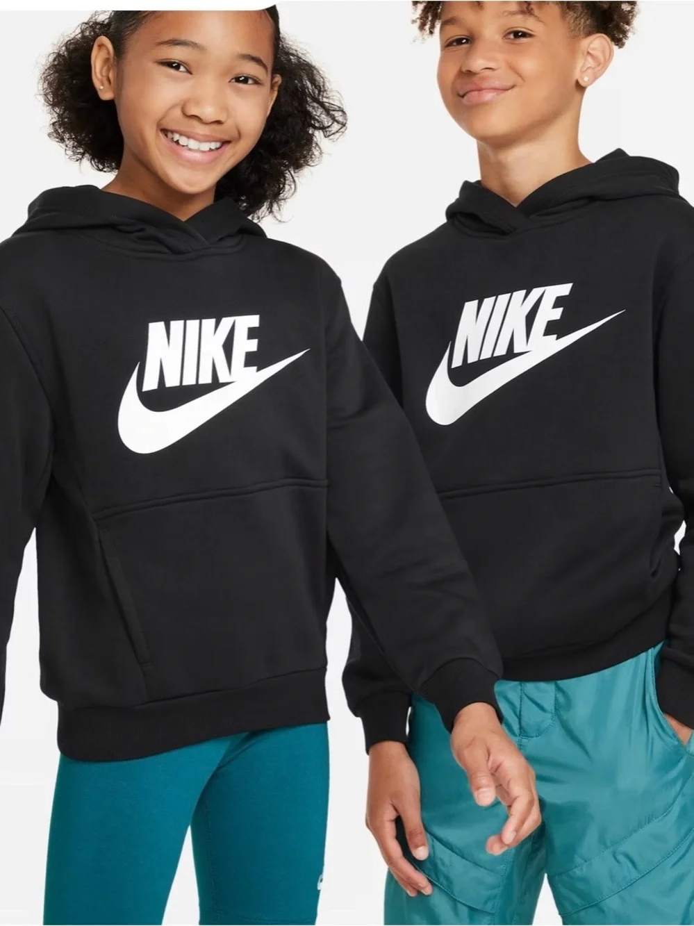 Nike Black Hoodie with White Swoosh Logo
